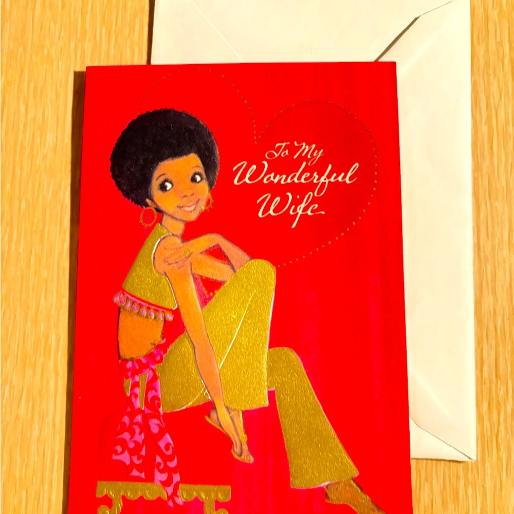 Black love ; Valentines card ; RARE Vintage;Retro